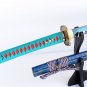 Japanese Samurai Sword Katana 1060 Carbon Steel Full Tang Blue Blade Sharp Battle Ready