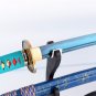 Japanese Samurai Sword Katana 1060 Carbon Steel Full Tang Blue Blade Sharp Battle Ready