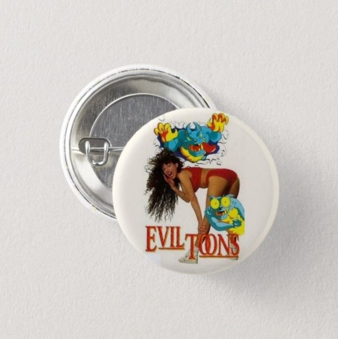 Evil Toons Movie button (badges, pins, pinbacks)