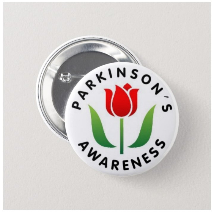 Parkinson's Awareness button (badges, pins, medical alert)