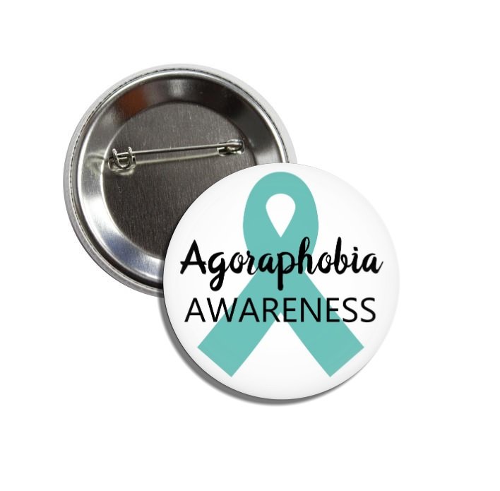 Agoraphobia Awareness button (badges, pins, medical alert, social anxiety, panic attack)