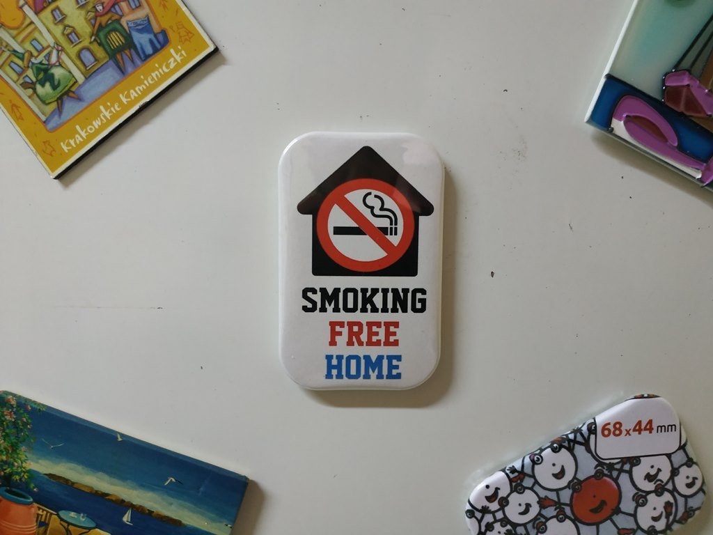 Smoking Free Home Fridge Magnet (Refrigerator Magnets, kitchen decor)