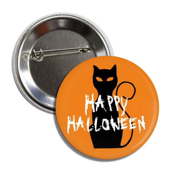 Happy Halloween button (25mm, badges, pins, trick or treat, holiday)