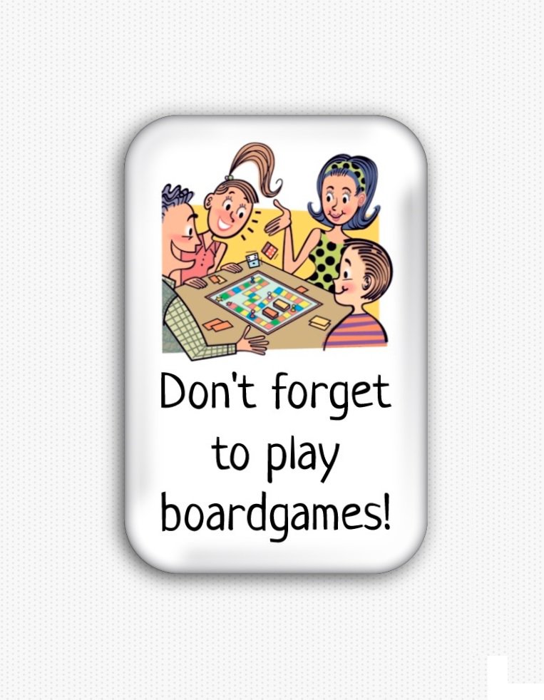 Boardgames Funny Fridge Magnet (44x68mm, refrigerator, board game, decoration)