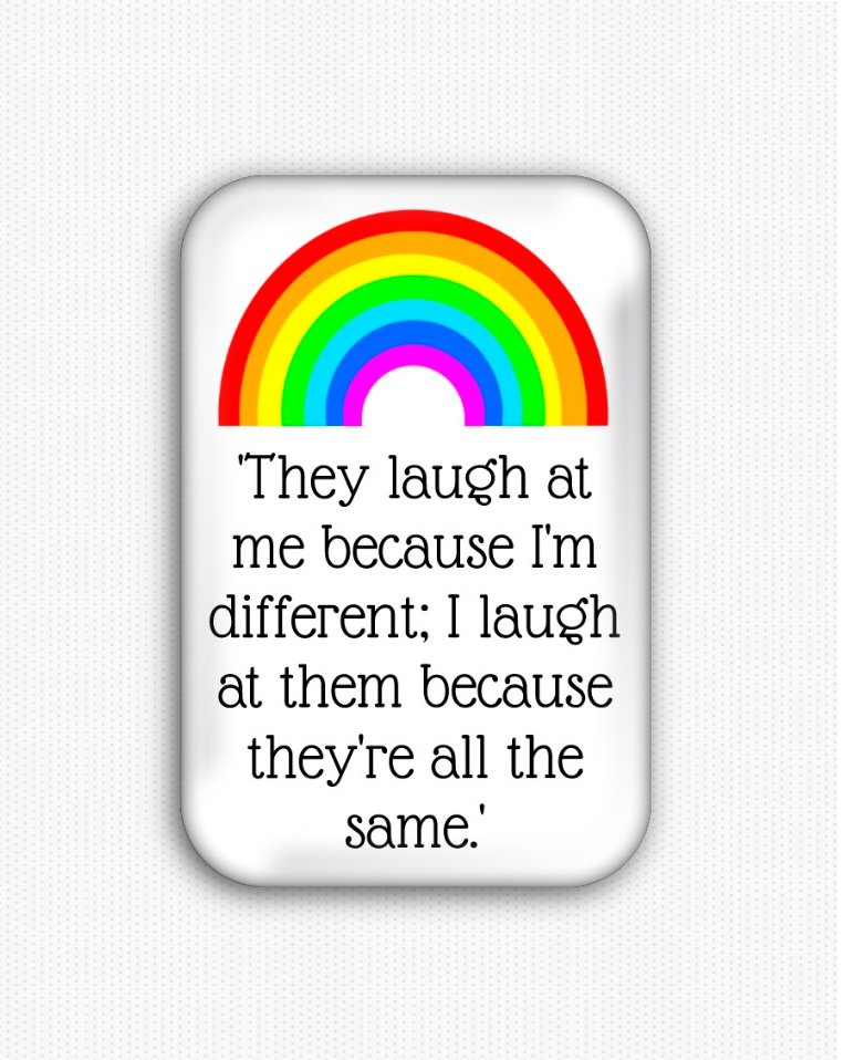 Motivational Inspirational Fridge Magnet (44x68mm, gay pride, rainbow, lgbtq)