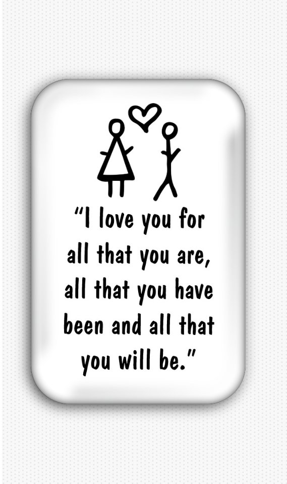 Love Inspirational Quote Fridge Magnet (poster, print, refrigerator, motivational)
