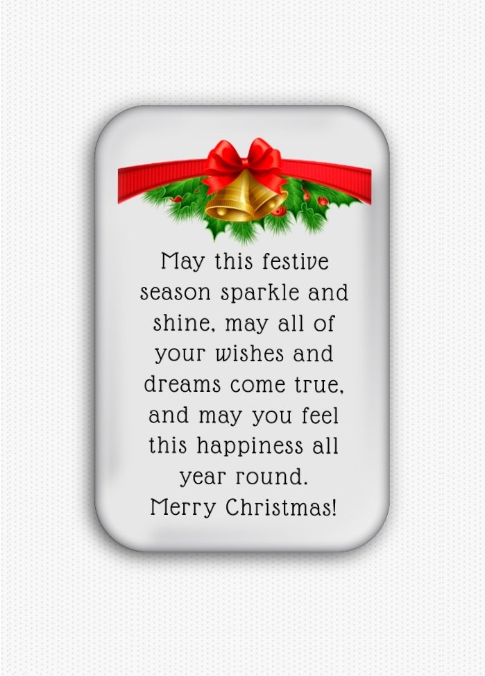 Christmas Wishes Fridge Magnet (refrigerator, holiday)