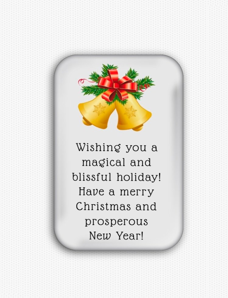 Christmas Wishes Fridge Magnet (refrigerator, holiday)