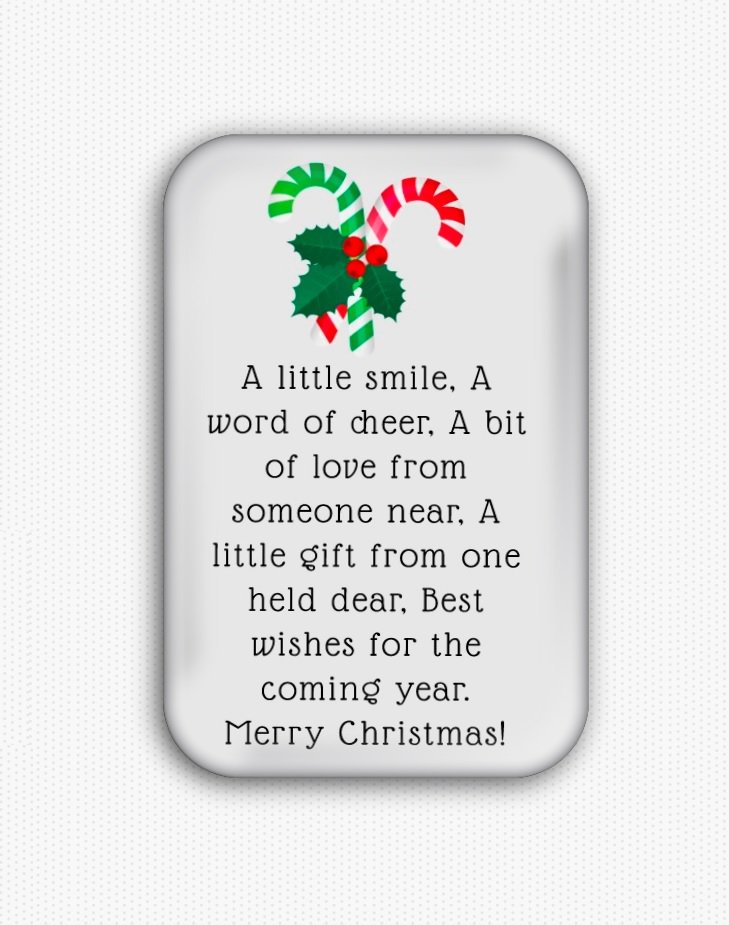 Christmas Wishes Fridge Magnet (refrigerator, holiday)