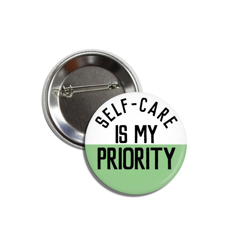 Self Care button (25mm, badges, pinbacks)