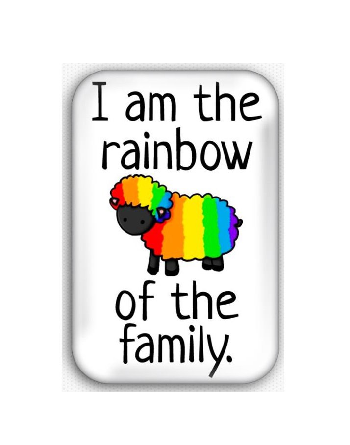 I Am The Rainbow Sheep Refrigerator Magnet (44x68mm, gay pride)