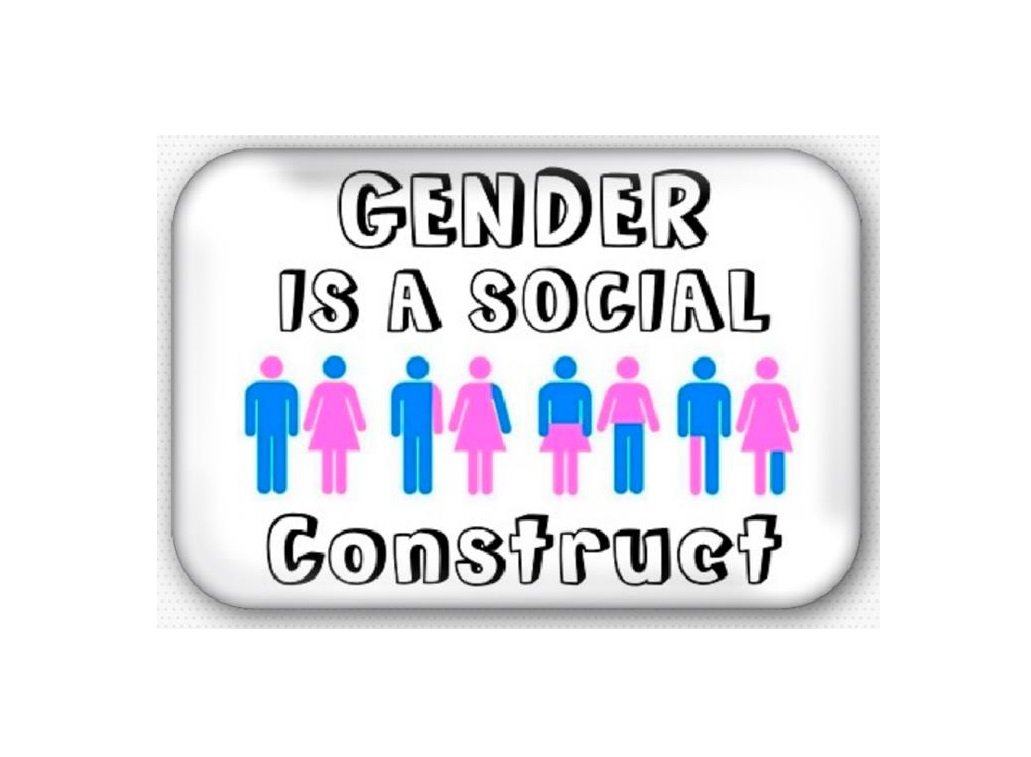 Gender Is A Social Construct Refrigerator Magnet (44x68mm, gay pride)