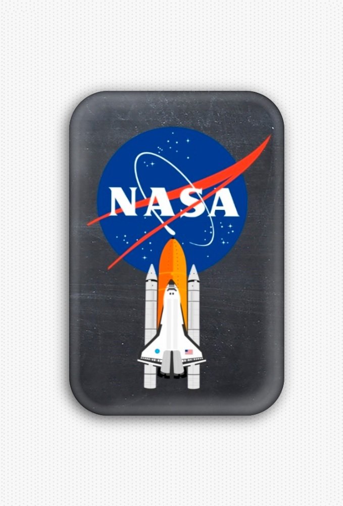NASA Fridge Magnet (68x44mm, refrigerator magnet, space shuttle)