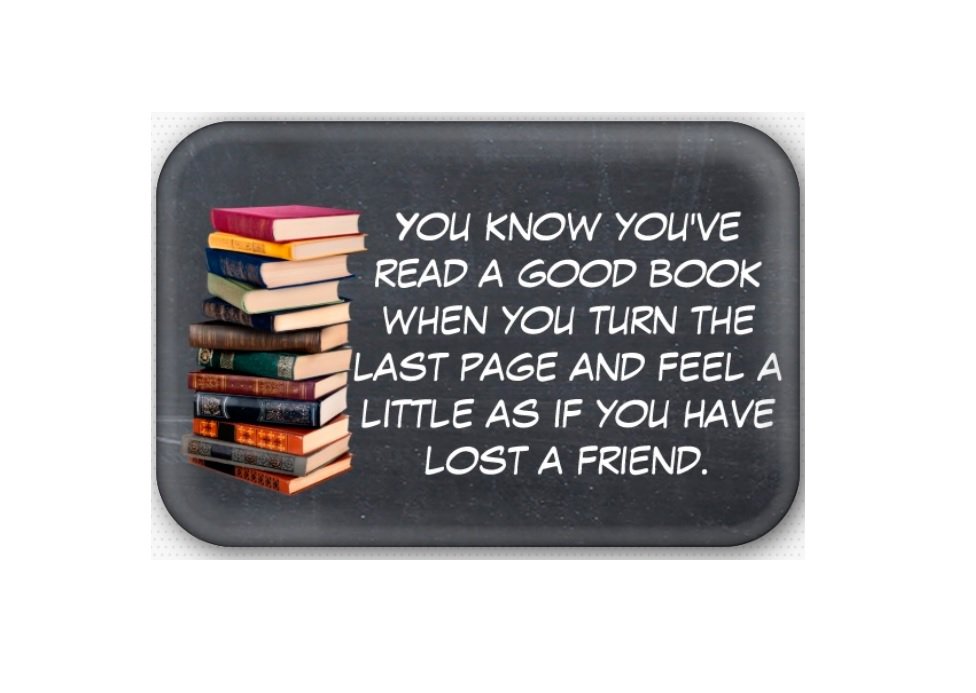 Bookworms Fridge Magnet (68x44mm, refrigerator magnet)