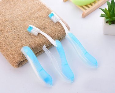 Folding Toothbrush Anti - Bacterial Toothbrush Travel Portable Soft Toothbrush