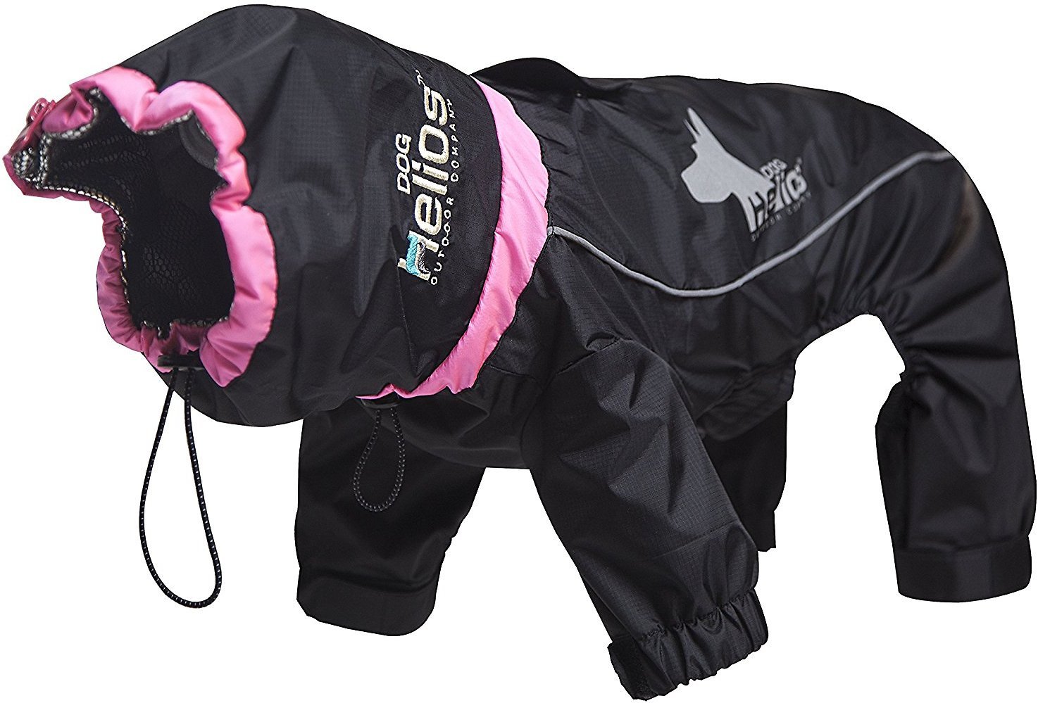 New Helios Weather King Small Full Body Dog Coat Pink Black