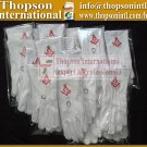 Masonic Cotton Gloves red Square & compass