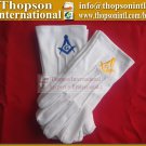 Masonic Regalia Master mason white cotton gloves