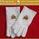 Masonic regalia 32th degree white cotton gloves