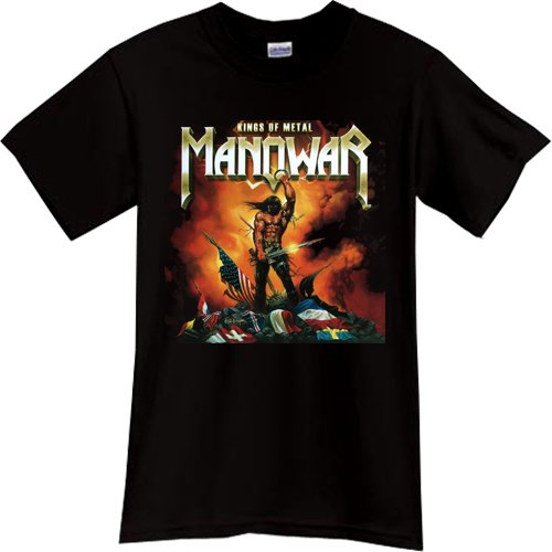 MANOWAR 3 Rock Band Black T-Shirt TShirt Tee