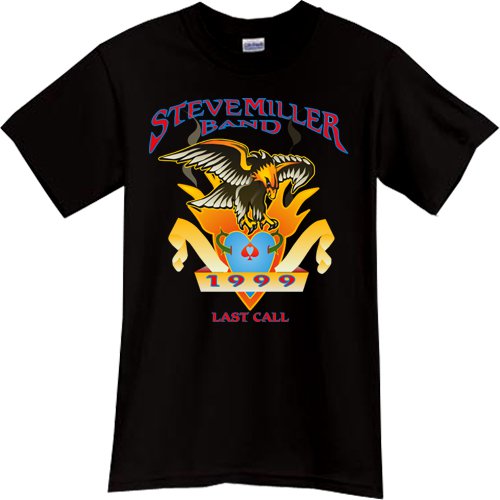 THE STEVE MILLER BAND Rock Band Black T-Shirt TShirt Tee