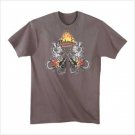 FLAMING GUITAR T-SHIRT - L & XL