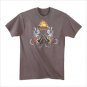 FLAMING GUITAR T-SHIRT - L & XL