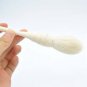 Natural Goat Hair Blush Brush Blusher Handmade Rattan Cosmetic Tool White