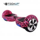 Techup Pink Ink Zebra Hoverboard 6.5inch