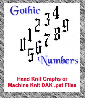 Gothic Numbers Patterns HK Graphs or MK DAK