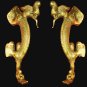 BEAUTIFUL ULTRA-HEAVY BRASS 13-INCH ENGRAVED MALABAR DRAGONS EXOTIC DOOR HANDLES