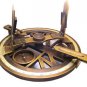 ANTIQUATED BRASS SURVEYOR'S CIRCUMFERENTOR COMPASS. RARE INSTRUMENT USA SHIPPING