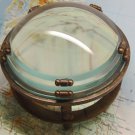 MAGNIFYING GLASS. DESKTOP LOUPE. ZWEISS HAMBURG HEAVY BRASS & CRYSTAL