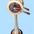 CHADBURN LONDON, LARGE 12-INCH DESKTOP NAUTICAL SHIP'S ENGINE ROOM TELEGRAPH