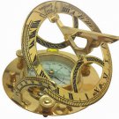 FREDERICK LANTHAM WEST, LONDON, MASSIVE 13 cm WHITE DIAL BRASS SUNDIAL COMPASS FREDERICK LANTHAM WEST, LONDON, MASSIVE 13 cm WHITE DIAL BRASS SUNDIAL COMPASS