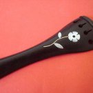 INLAID MOTHER OF PEARL FLOWER EBONY WOOD 4/4 VIOLIN OR VIOLA TAILPIECE. USA SHIP INLAID MOTHER OF PEARL FLOWER EBONY WOOD 4/4 VIOLIN OR VIOLA TAILPIECE. USA SHIP