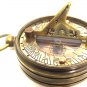 MULTI-FUNCTION ANTIQUATED BRASS SUNDIAL COMPASS w WORLD TIME CALCULATOR