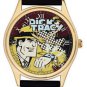 *RARE* DICK TRACY "I'M ON MY WAY" VINTAGE CHEQUERED ART COLLECTIBLE WRIST WATCH