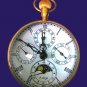 VINTAGE MOONPHASE GLOBE CLOCK BRASS & CRYSTAL MECHANICAL CALENDAR COMPLICATION