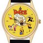 POPEYE THE SAILOR MAN VINTAGE COLLAGE ART BRIGHT COLORFUL COMIC ART WRIST WATCH
