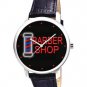 CLASSIC BARBER SHOP NEON SIGN POLE ART 40 mm SALON ART COIFFEUR WRIST WATCH