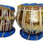TABLA DRUM SET. ORIGINAL BRASS & ROSEWOOD INDIAN PRO-GRADE TABLAS + FLIGHT CASE