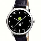FANTASTIC LAWN TENNIS STROKES COLLAGE ART 40 mm COLLECTIBLE BRASS WRIST WATCH