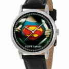VINTAGE TEAL COLORS SUPERMAN MAN OF STEEL COLLECTIBLE JUMBO 40 mm WRIST WATCH