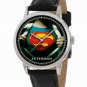 VINTAGE TEAL COLORS SUPERMAN MAN OF STEEL COLLECTIBLE JUMBO 40 mm WRIST WATCH