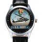 VINTAGE AVIATION PINUP ART UH 60 BLACKHAWK COMBAT HELICOPTER WRIST WATCH