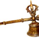 RARE 1920s HEAVY BRONZE TIBETAN DORJI DORZI AXE BELL VAJRA RELIGIOUS ARTEFACT RARE 1920s HEAVY BRONZE TIBETAN DORJI DORZI AXE BELL VAJRA RELIGIOUS ARTEFACT