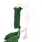 NEW BOTTLE GREEN MILITARY / SCOUT SILK-WOOL CORD / ROPE FOR BUGLES & BAGPIPES 8' NEW BOTTLE GREEN MILITARY / SCOUT SILK-WOOL CORD / ROPE FOR BUGLES & BAGPIPES 8'