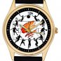 SUPER COOL DIAL! BASKETBALL COLLAGE ART COLLECTIBLE JUMBO 44 mm WRIST WATCH
