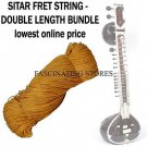 SITAR BRASS FRET TYING TRADITIONAL YELLOW THREAD MUGGA, DOUBLE SIZE SPECIAL ROLL